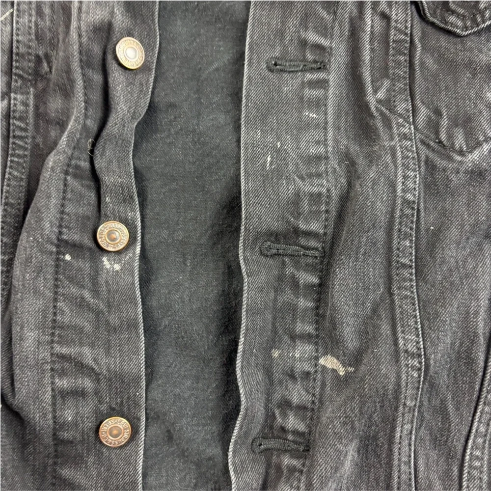 LEVI’S Women’s Black Denim Jean Trucker Jacket size: Small - Picture 3 of 6